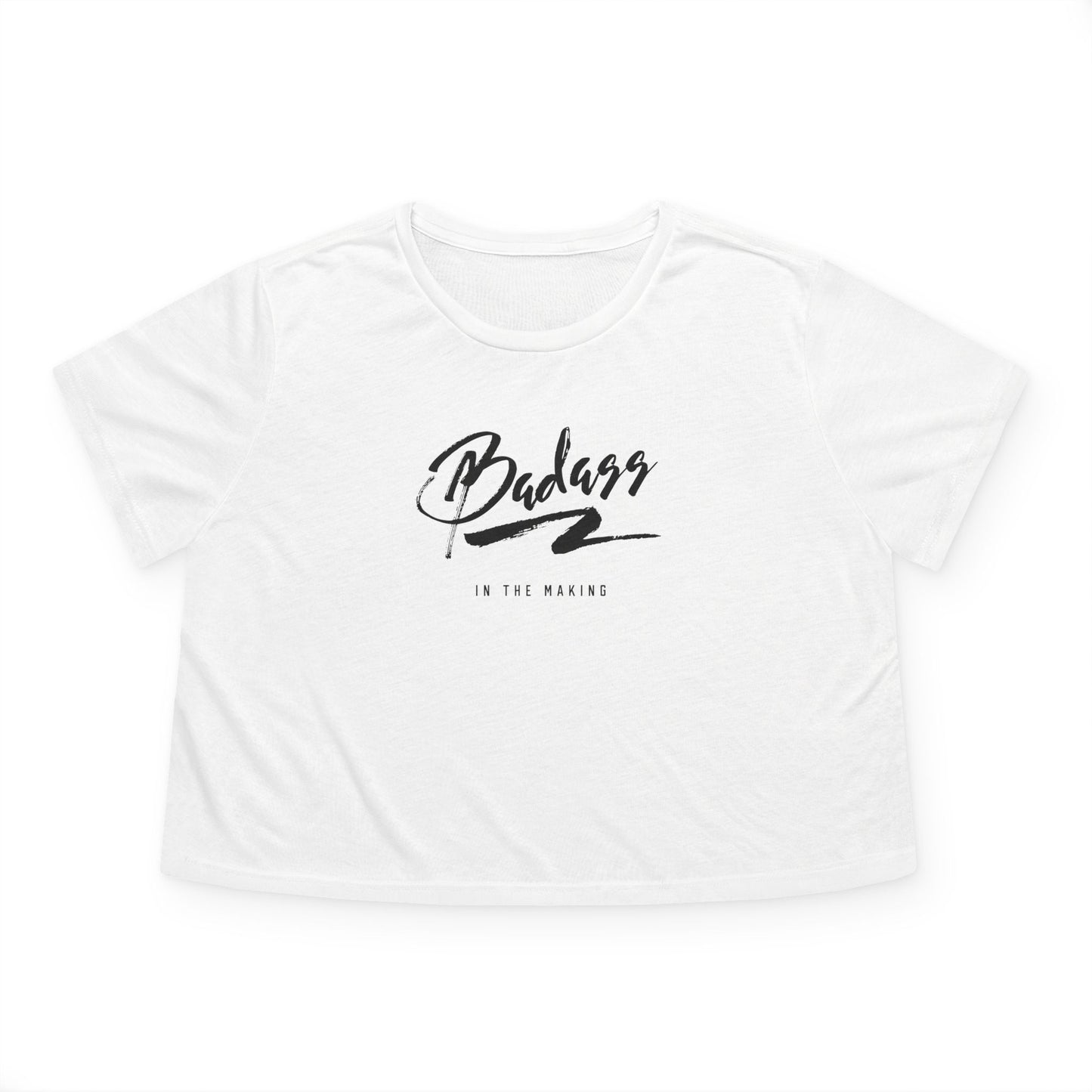 Badass In The Making Women's Flowy Cropped Workout T-Shirt
