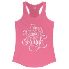 Flat lay thumbnail of Cotton and Polyester Tank Top in color Solid Hot Pink on a white background