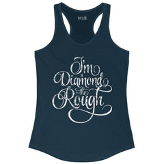Flat lay thumbnail of Cotton and Polyester Tank Top in color Solid Midnight Navy on a white background