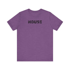 Flat lay thumbnail of Cotton T-Shirt in color Heather Team Purple on a white background