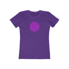 Flat lay thumbnail of Cotton T-Shirt in color Solid Purple Rush on a white background