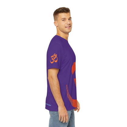 Vintage Ohm Symbol Skater Spiritual Tee for Men (Purple)
