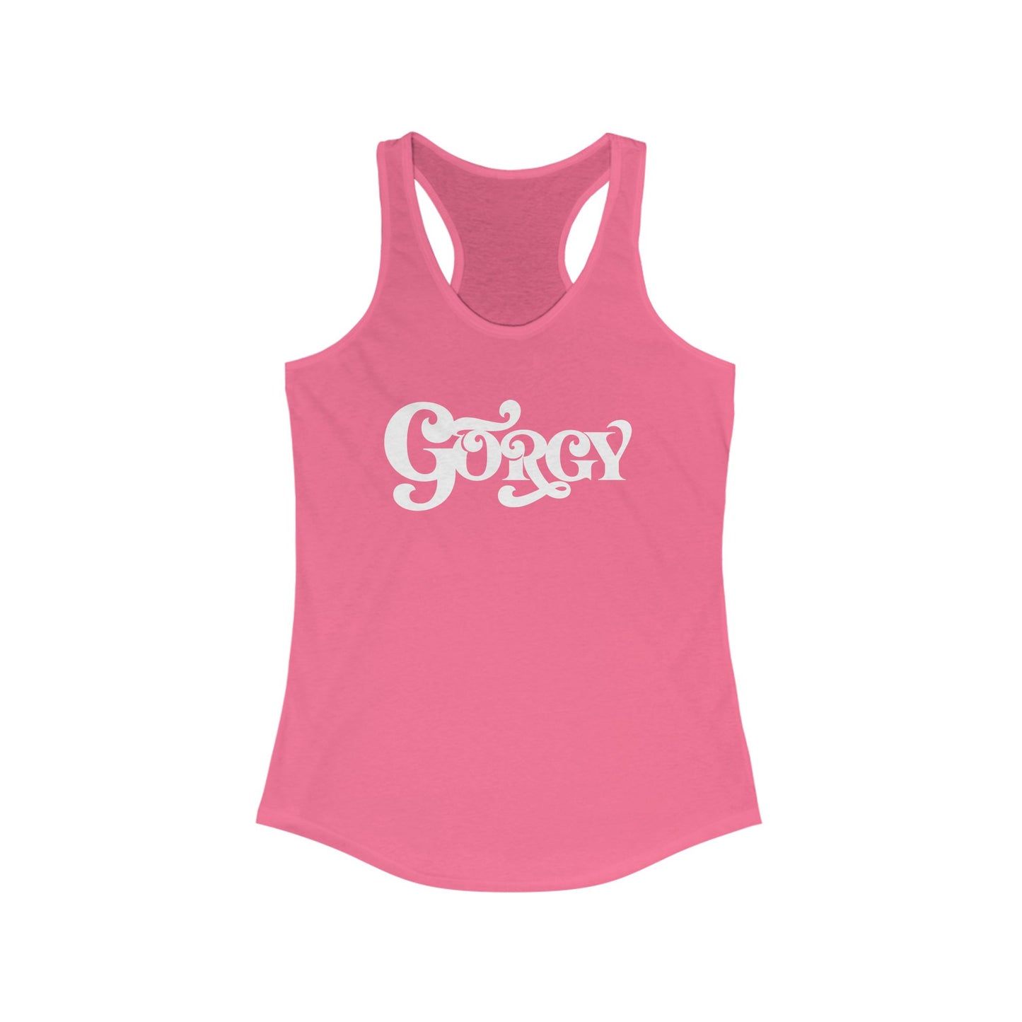 Gorgy Women's Curved Hem Racerback Tank Top