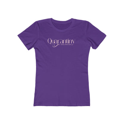 Quarantiny Pandemic Drink Time Womens Tee