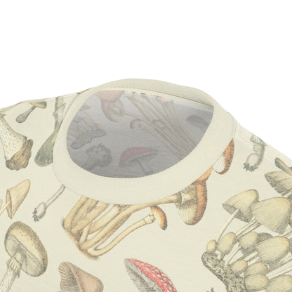 Parchment Full-Print Mushroom Patterned Unisex Tee