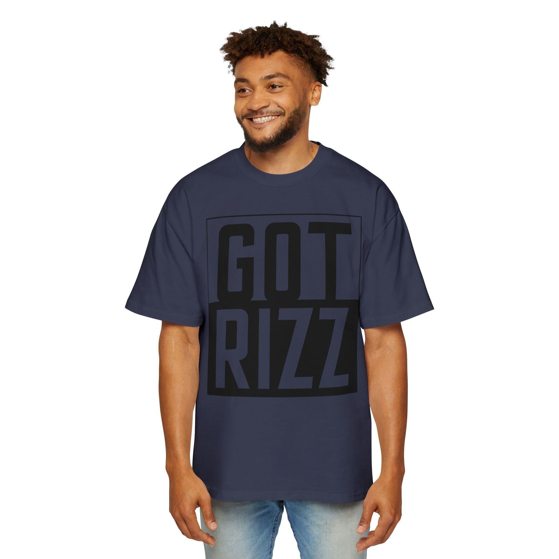 Got Rizz Men's Gen-Z Oversized Heavy Tarp Fit Tee