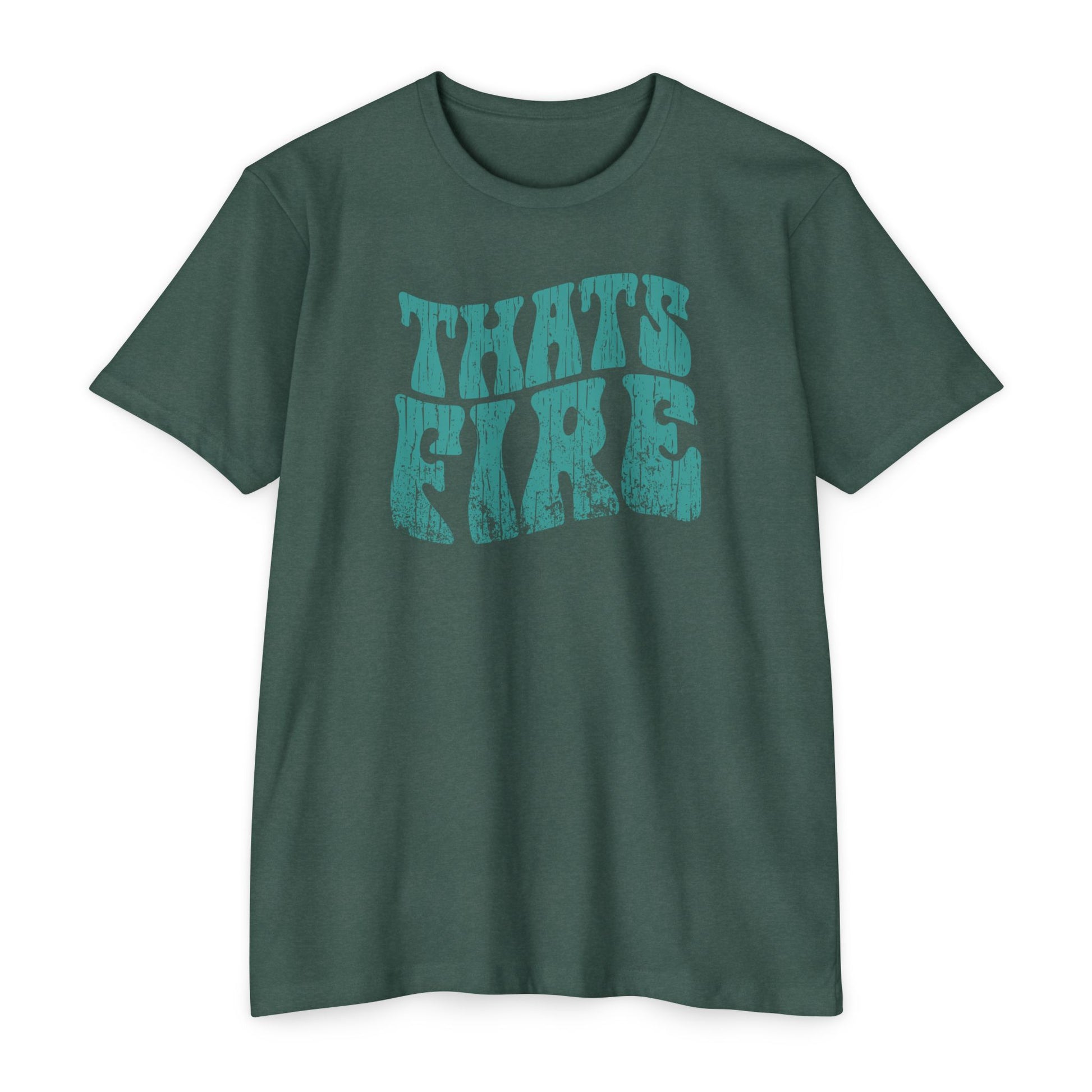 Men's 70s Vintage Style T-Shirt – Retro "That's Fire" Graphic Tee