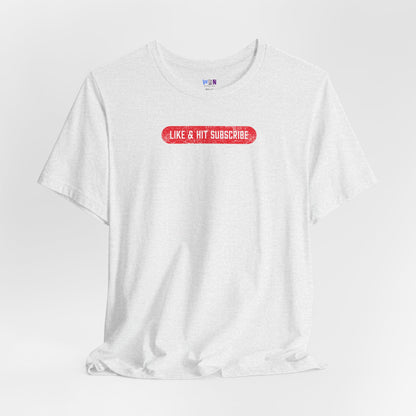 Like & Hit Subscribe Youtube Unisex Content Creator T-Shirt (Toolie)
