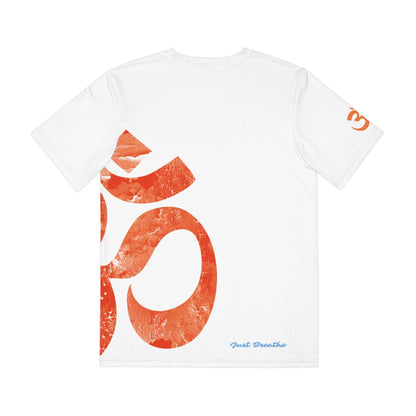 Vintage Ohm Symbol Skater Spiritual Tee for Men (White)
