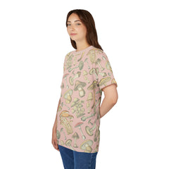 Flat lay thumbnail of Polyester T-Shirt in color Salmon on a white background