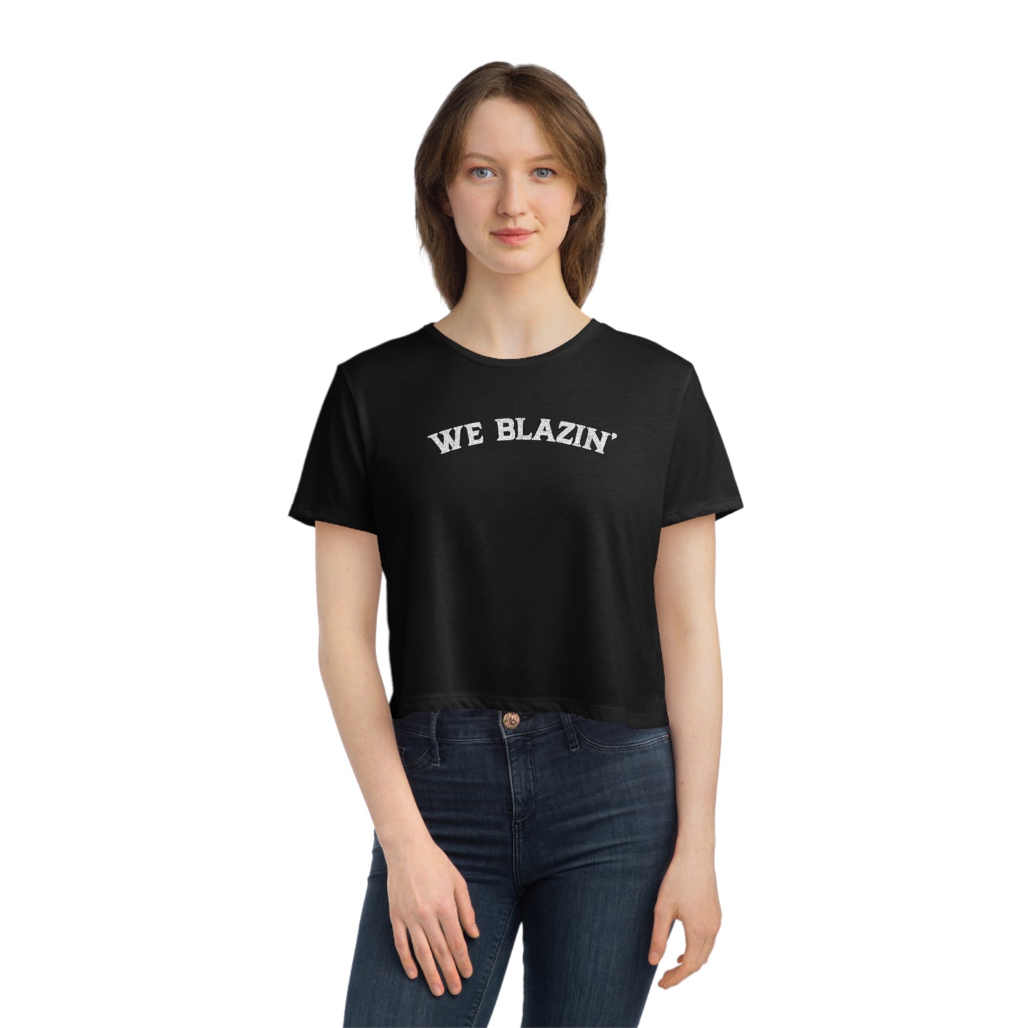 We Blazin Women's Flowy Cropped Tee