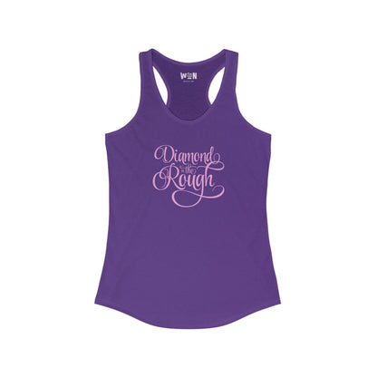 Women's Lilac "Diamond in the Rough" Scooped Neck Tank Top