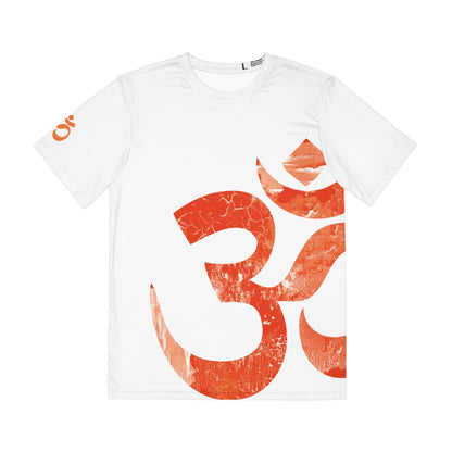 Vintage Ohm Symbol Skater Spiritual Tee for Men (White)