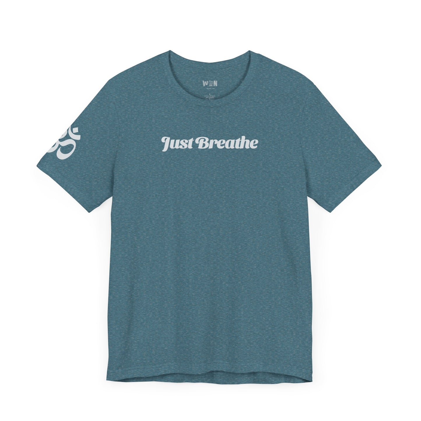 Just Breathe with Ohm symbol Men's calming tee for him