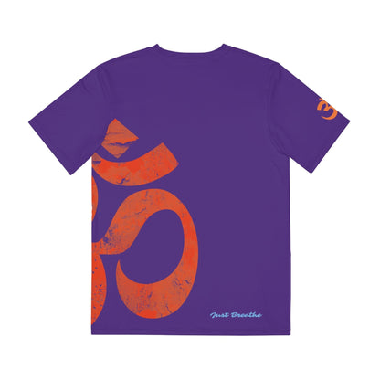 Vintage Ohm Symbol Skater Spiritual Tee for Men (Purple)