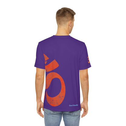 Vintage Ohm Symbol Skater Spiritual Tee for Men (Purple)