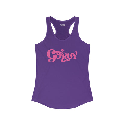 Gorgy Women's Curved Hem Racerback Tank Top