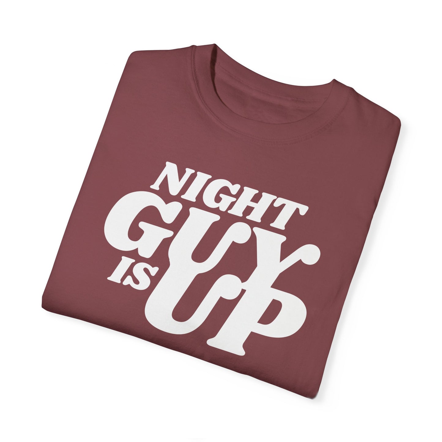 Night Guy is up, screw morning guy men's T-shirt