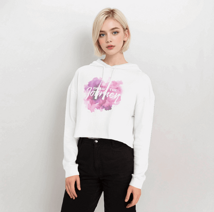 'Embrace The Journey' Cropped Hooded Sweatshirt