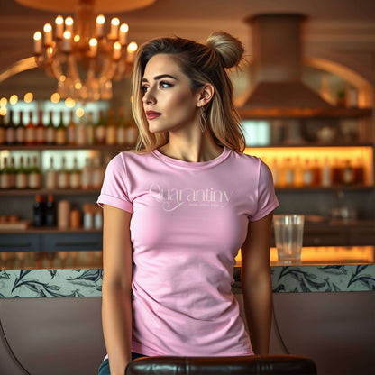 Quarantiny Pandemic Drink Time Womens Tee