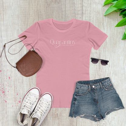 Quarantiny Pandemic Drink Time Womens Tee