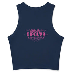 Flat lay thumbnail of Cotton and Polyester Tank Top in color Solid Navy Blend on a white background