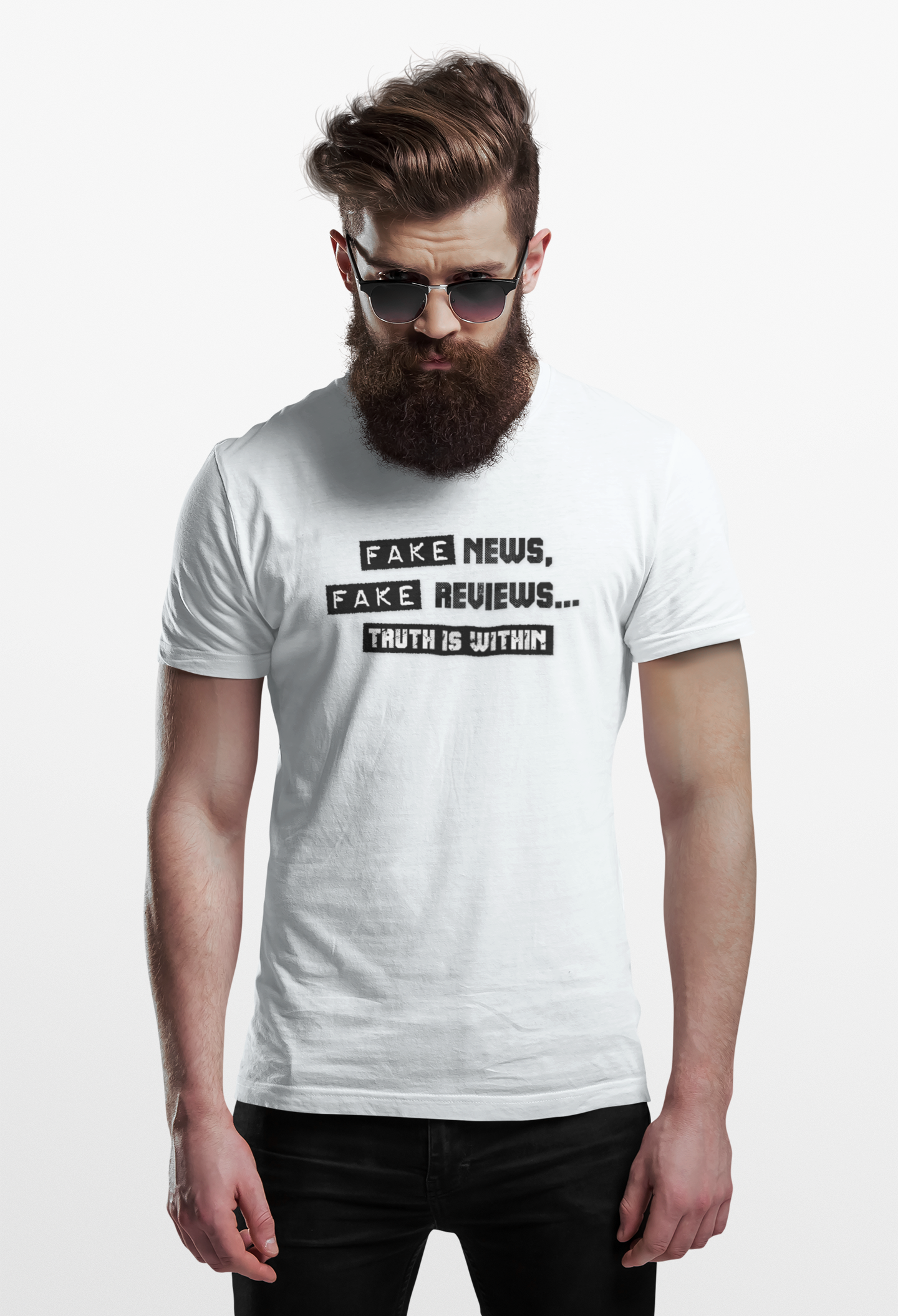 Fake News, Fake Reviews... Truth is within Spiritual Mens Tee