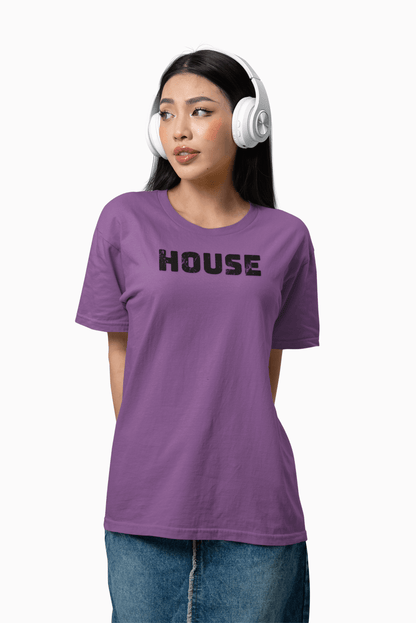 HOUSE Womens Jersey Tee for Clubbing & Dance Music Fans