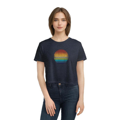 Ocean Drive Vintage Solo Sunset Cropped tee for her
