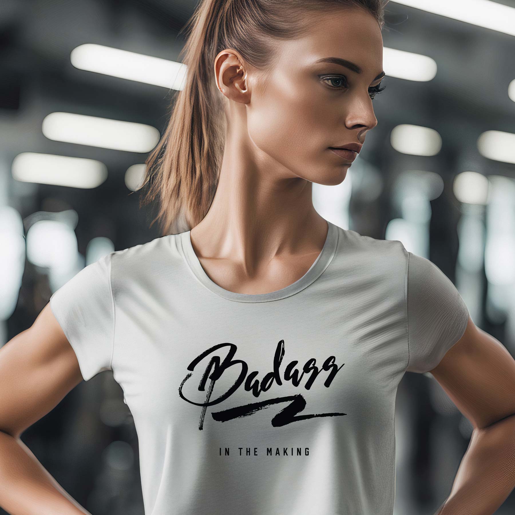 Badass In The Making Women's Flowy Cropped Workout T-Shirt