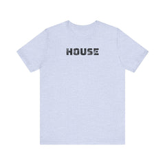 Flat lay thumbnail of Cotton T-Shirt in color Heather Prism Blue on a white background