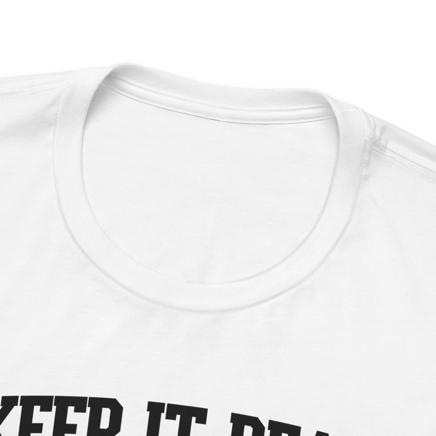 "Keep It Real" soft cotton short sleeve college type jersey tee for her