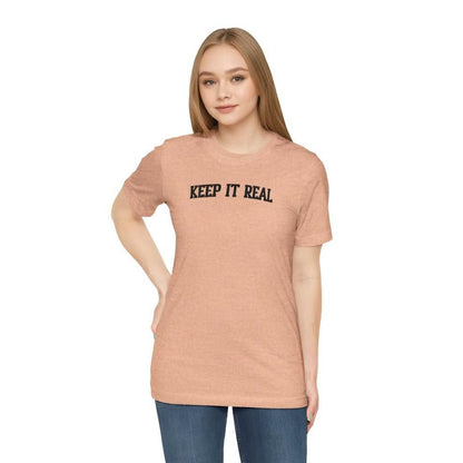 'Keep It Real' Soft Cotton College-Style Womens Tee