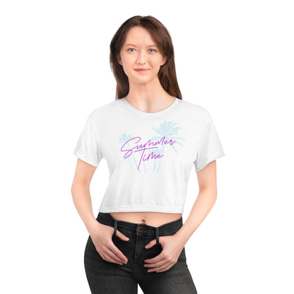Summer Time Crop Top Womens Tee