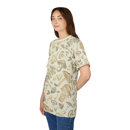 Parchment Full-Print Mushroom Patterned Unisex Tee