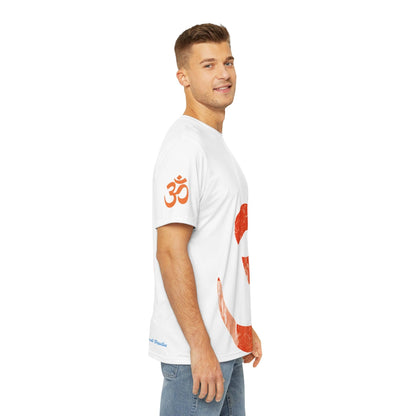 Vintage Ohm Symbol Skater Spiritual Tee for Men (White)