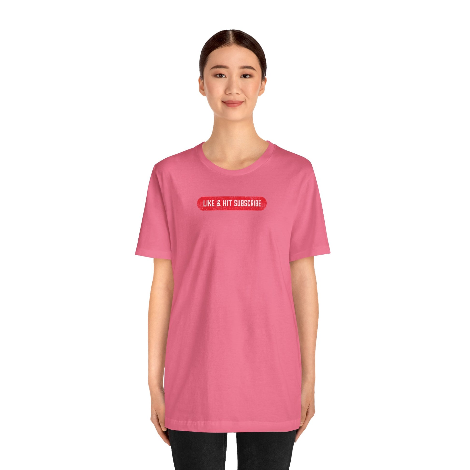 Like & Hit Subscribe Youtube Unisex Content Creator T-Shirt (Toolie)
