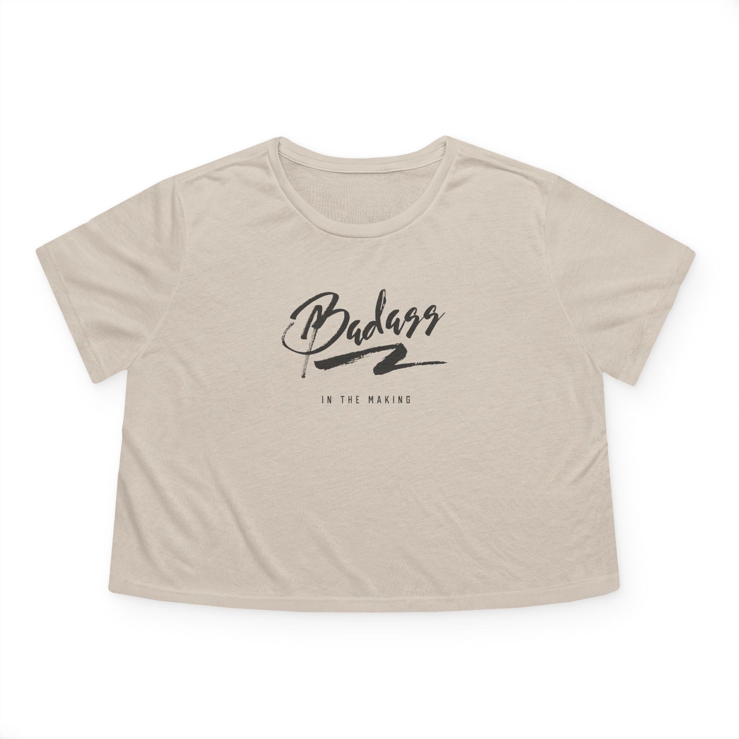 Badass In The Making Women's Flowy Cropped Workout T-Shirt
