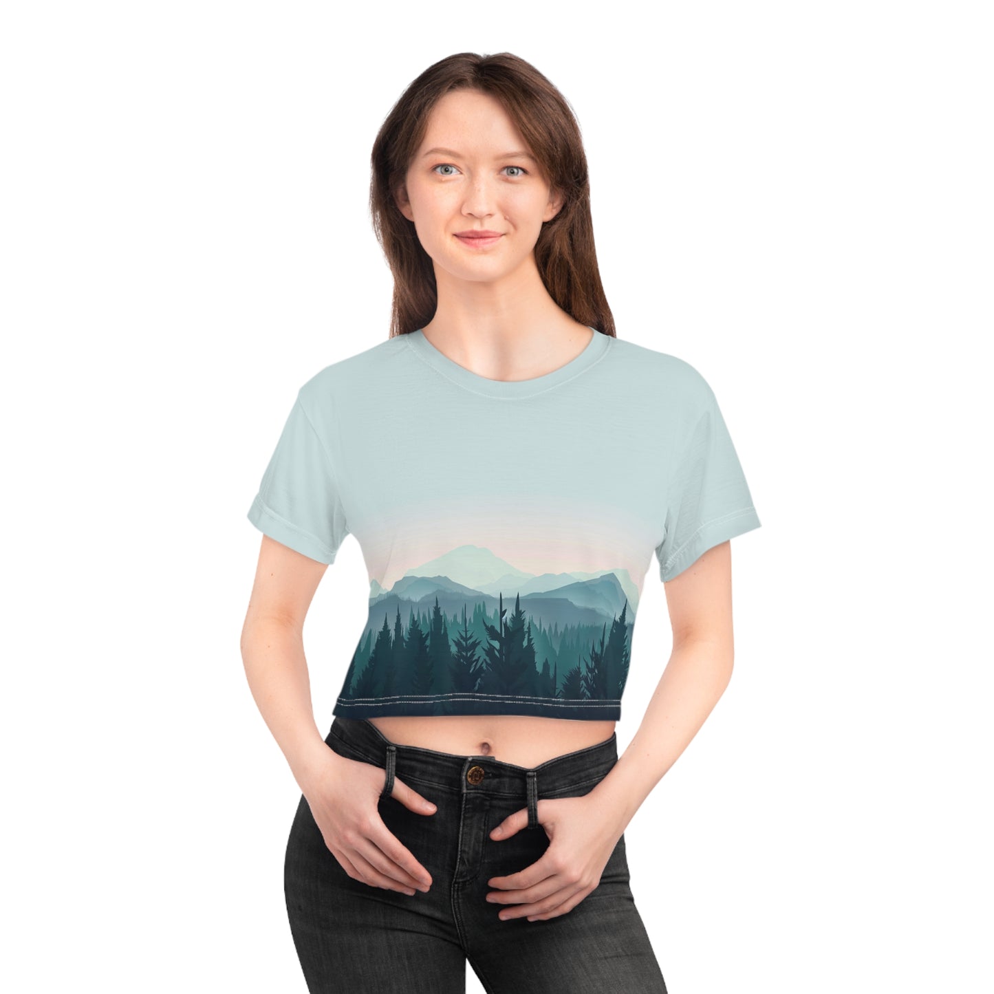 Nature's Bliss Cropped Tee for women