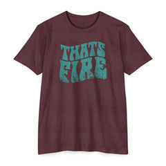 Flat lay thumbnail of Cotton and Polyester T-Shirt in color Heather Maroon on a white background