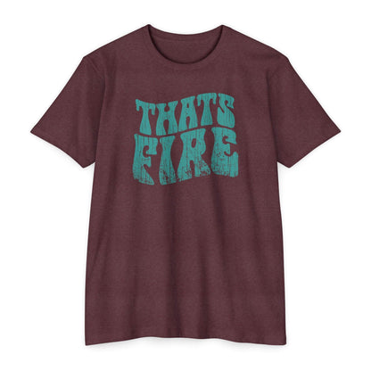 Men's 70s Vintage Style T-Shirt – Retro "That's Fire" Graphic Tee