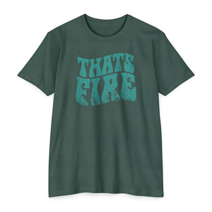 Women's 70s Vintage Style T-Shirt – Retro "That's Fire" Graphic Tee