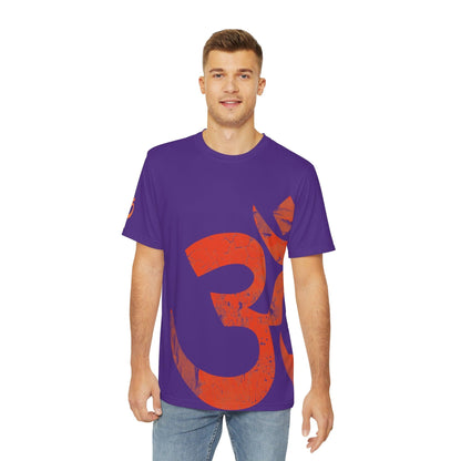 Vintage Ohm Symbol Skater Spiritual Tee for Men (Purple)