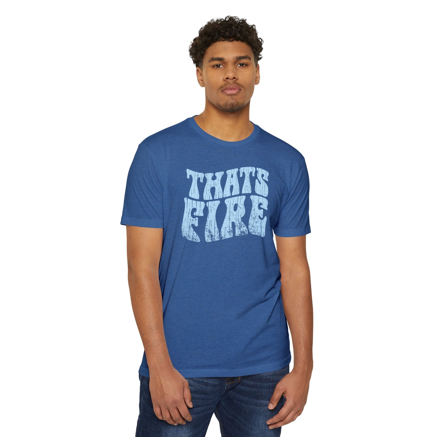 2024 "Thats Fire" groovy and grungy 70s style vintage jersey tee for men