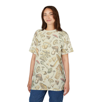 Parchment Full-Print Mushroom Patterned Unisex Tee