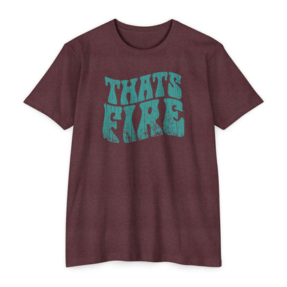 Women's 70s Vintage Style T-Shirt – Retro "That's Fire" Graphic Tee