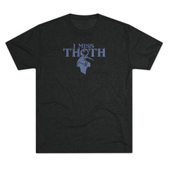 Flat lay thumbnail of Cotton and Rayon and Viscose and Polyester T-Shirt in color Tri-Blend Vintage Black on a white background