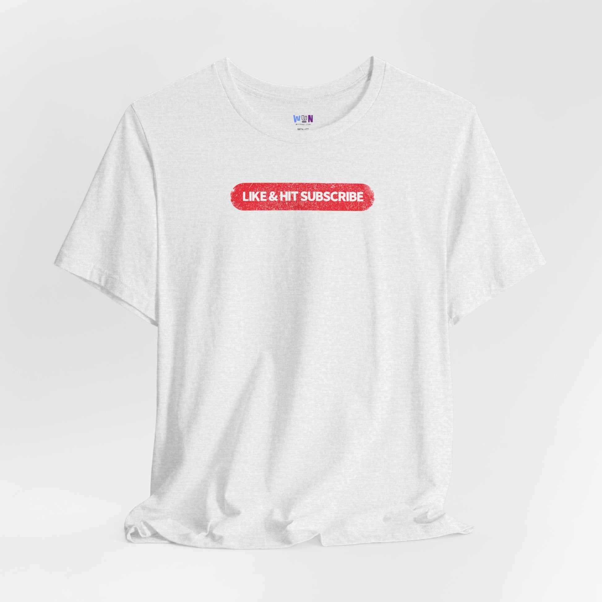 Like & Hit Subscribe Youtube Unisex Content Creator T-Shirt (Akatab)
