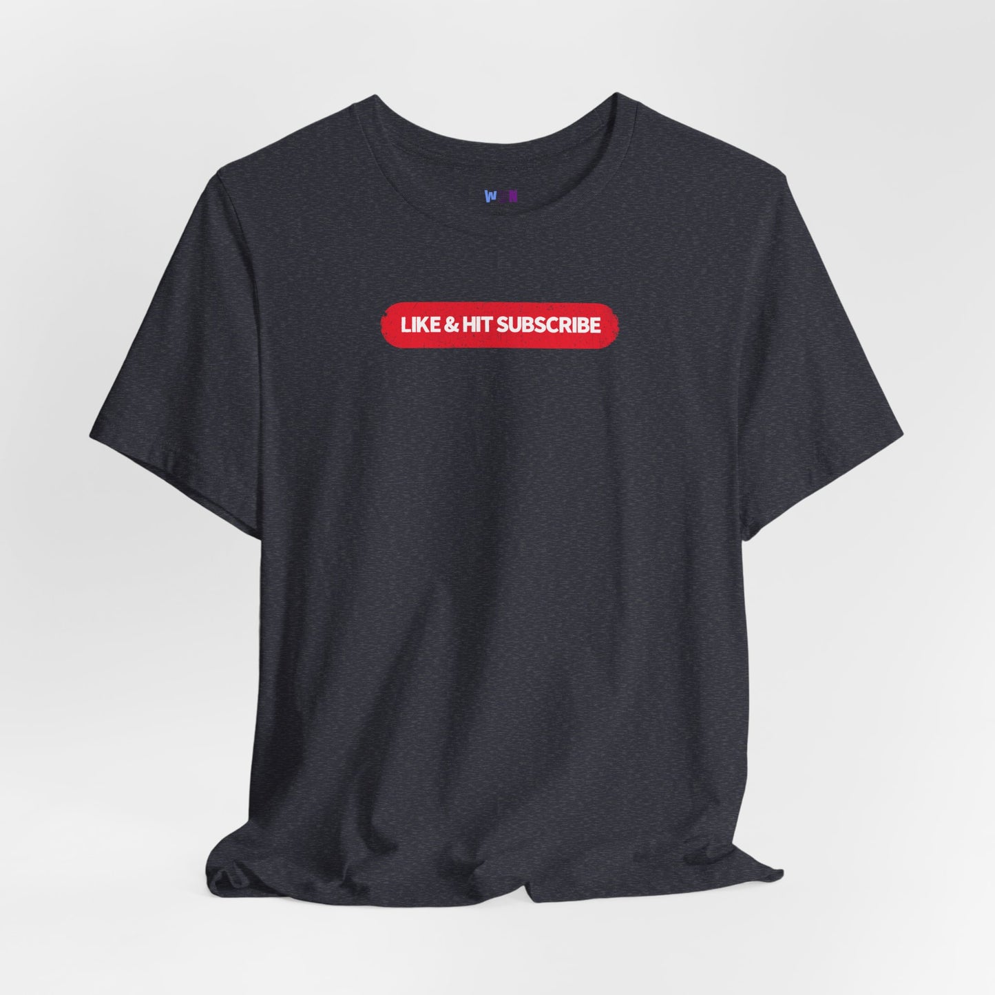 Like & Hit Subscribe Youtube Unisex Content Creator T-Shirt (Akatab)