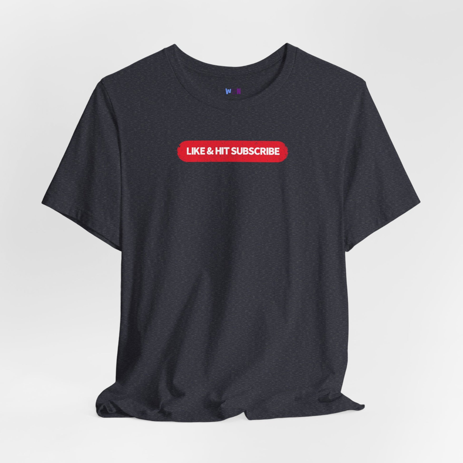 Like & Hit Subscribe Youtube Unisex Content Creator T-Shirt (Akatab)